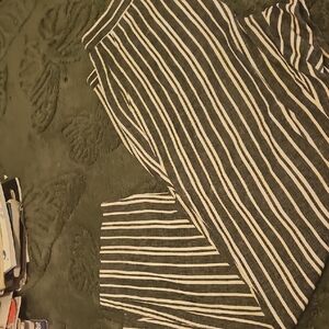 Black and White Striped Pants